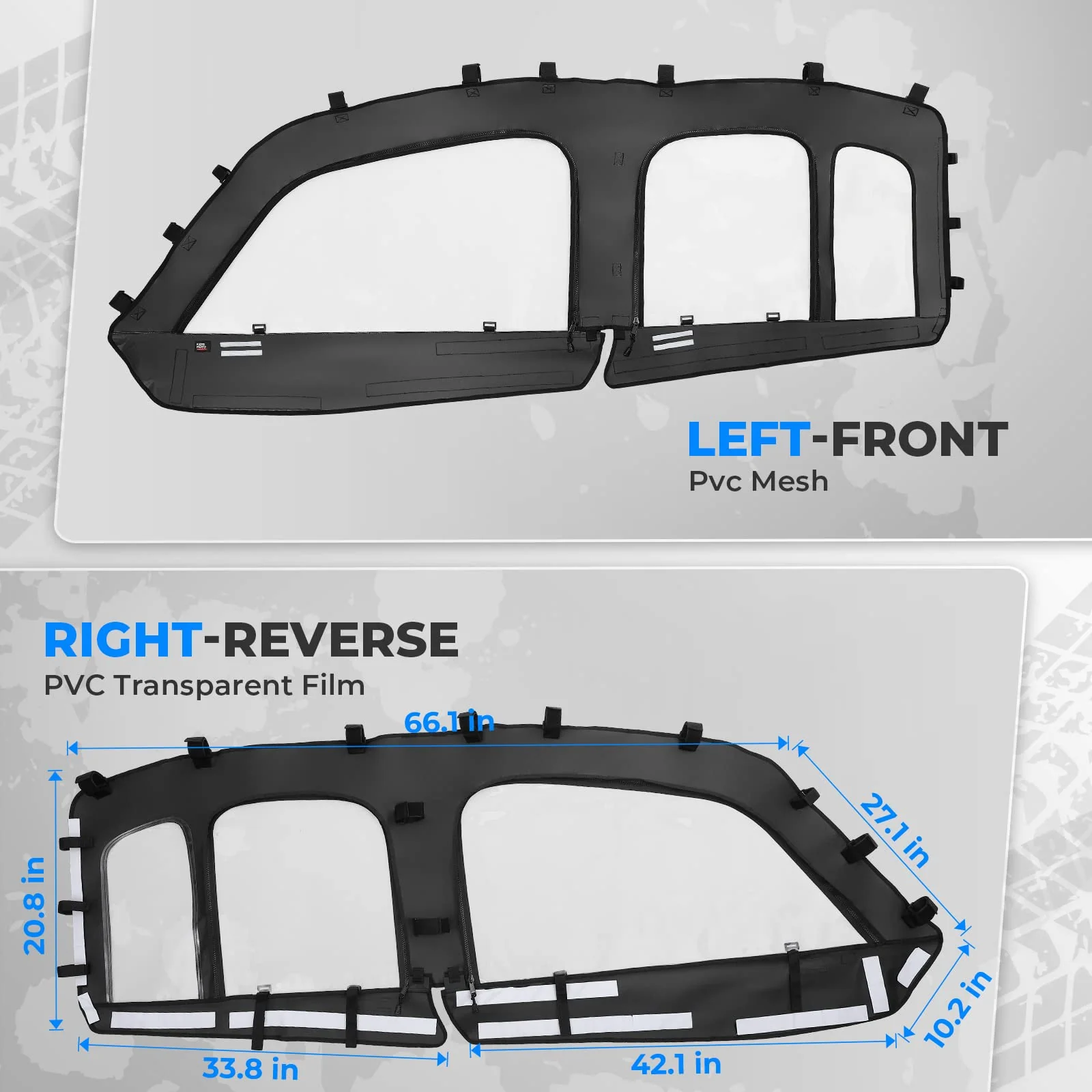 Soft Cab Enclosure Upper Doors for General XP 4 1000 - Image 8