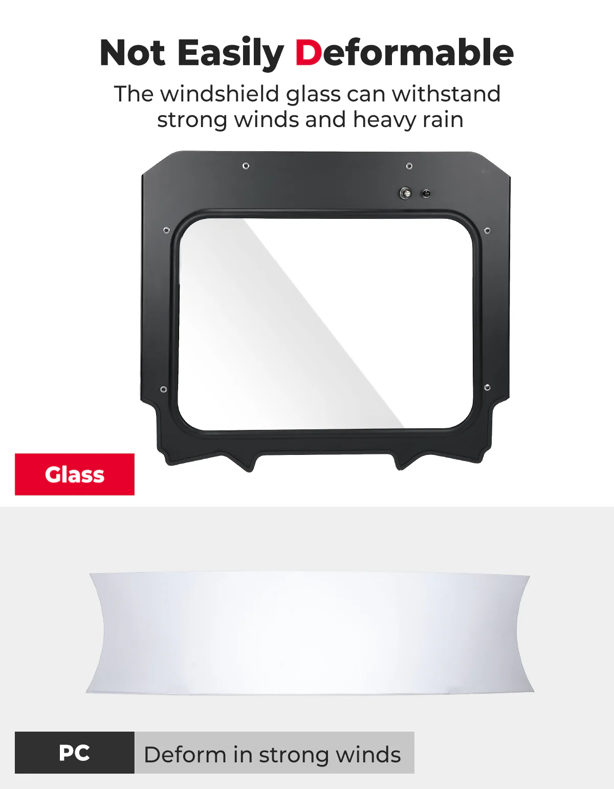 Glass Windshield with Electric Wipers for Polaris RZR PRO XP / RZR Turbo R 2020-2024 - Image 4