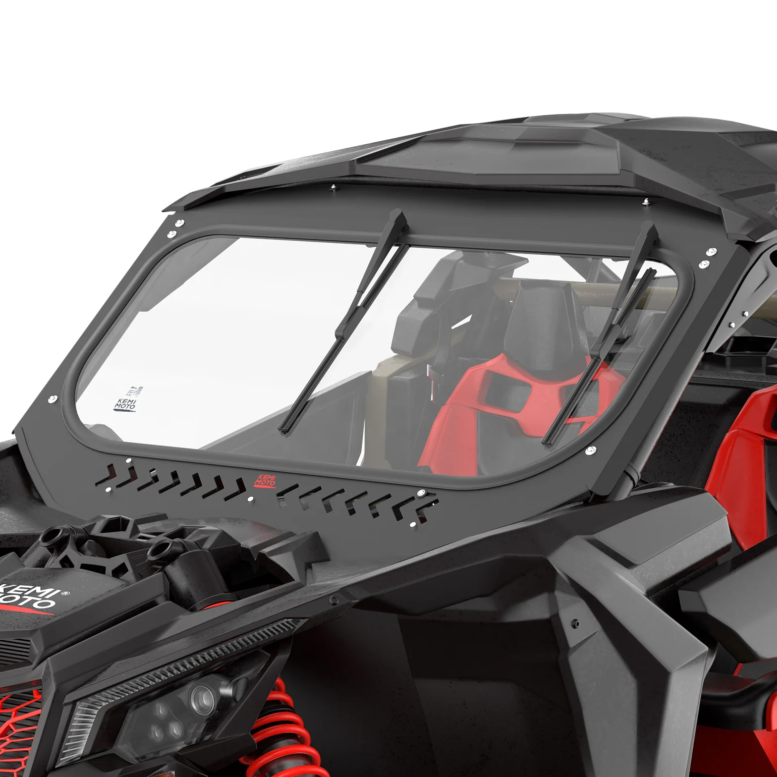 Glass Windshield with Sliding Vents for Can-Am Maverick X3 / X3 MAX - Image 2