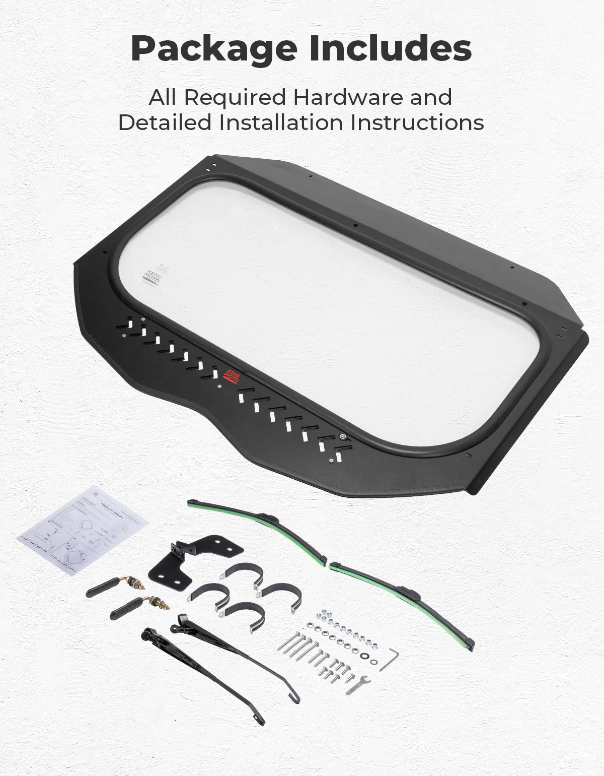 Glass Windshield with Sliding Vents for Can-Am Maverick X3 / X3 MAX - Image 3
