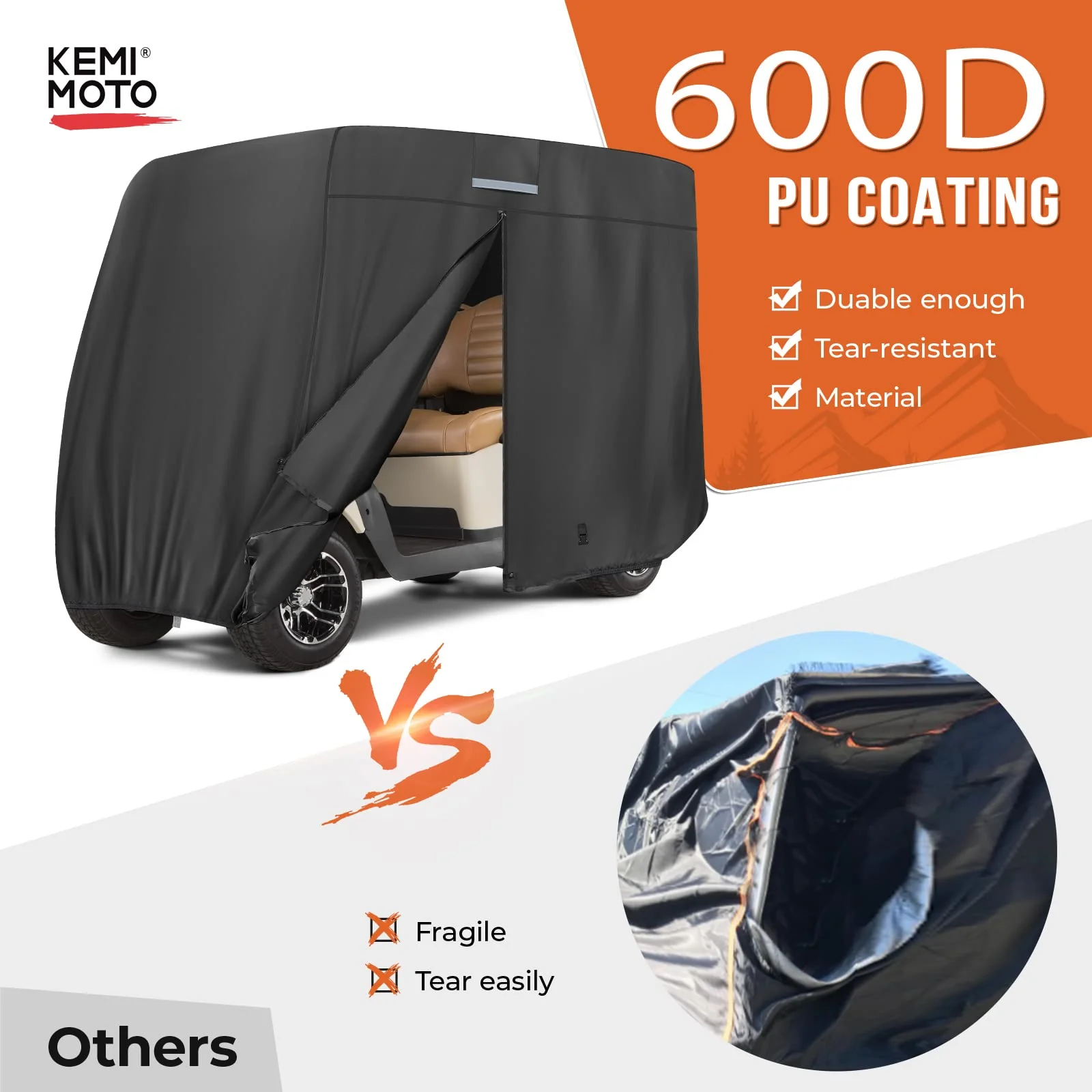 Golf Cart Cover 2 Passenger/ 4 Passenger for EZGO/ Club Car/ Drive/ ICON - Image 2