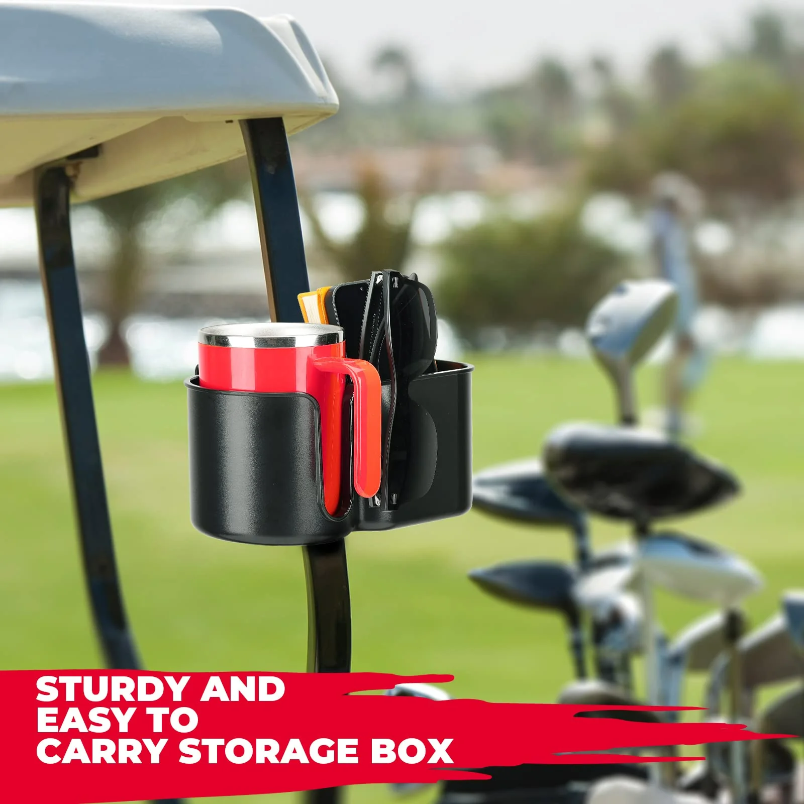 Desk Cup Holder, Table Organizer for Office, Lawn Chair, Golf Cart, Pontoon Boat - Image 5