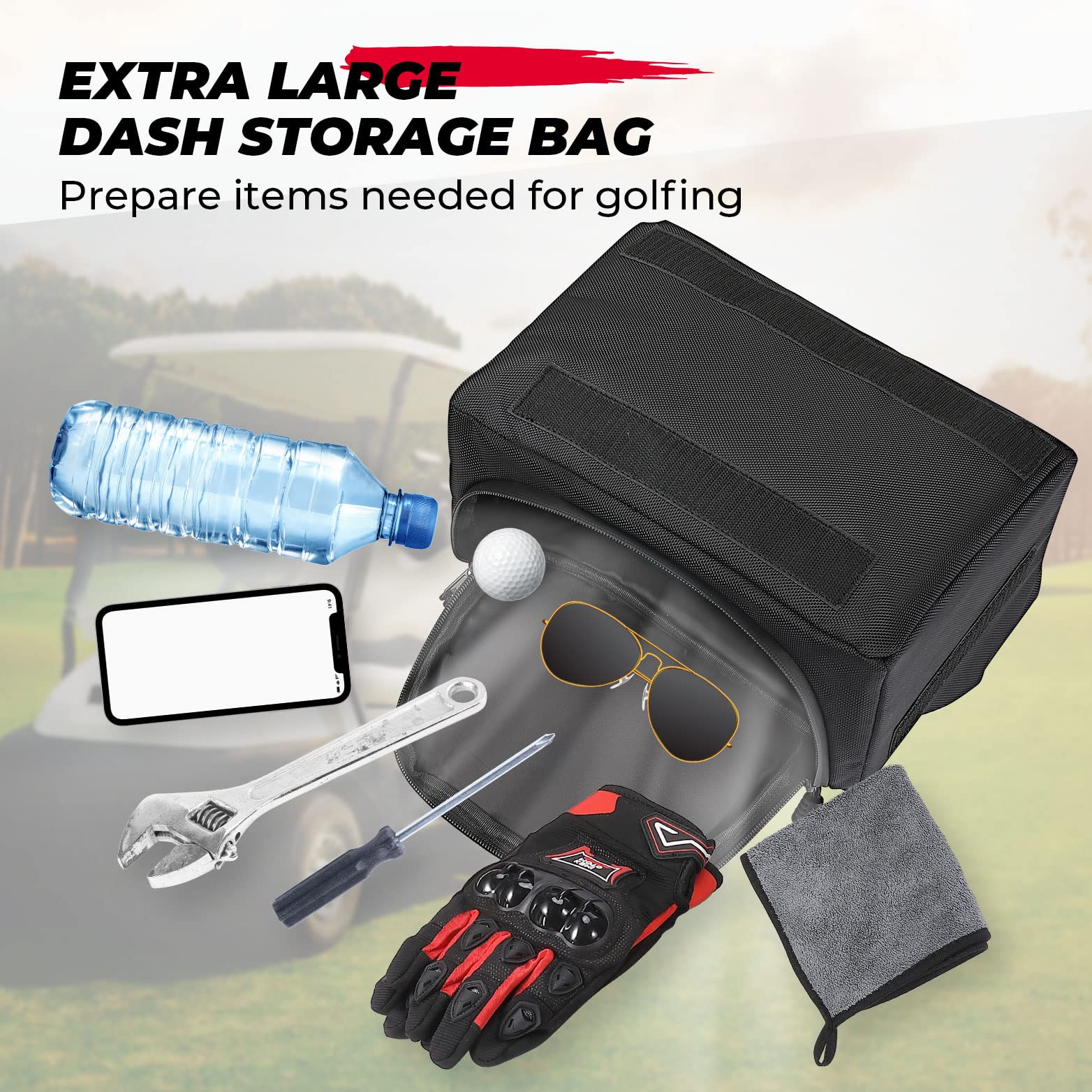 Golf Cart Dash Storage Bag for Club Car Precedent/ Tempo/ Onward - Image 2