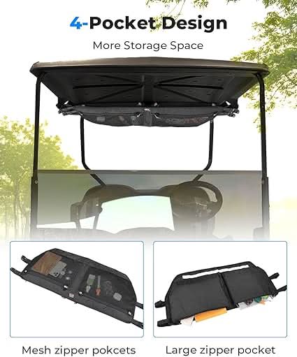 Golf Cart Overhead Storage Bag for 2-Passenger EZGO TXT 1993-2013 - Image 5