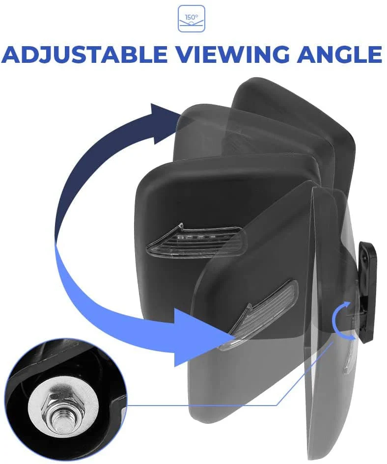 Golf Cart Side Mirror with LED Turn Signal Light - Image 3