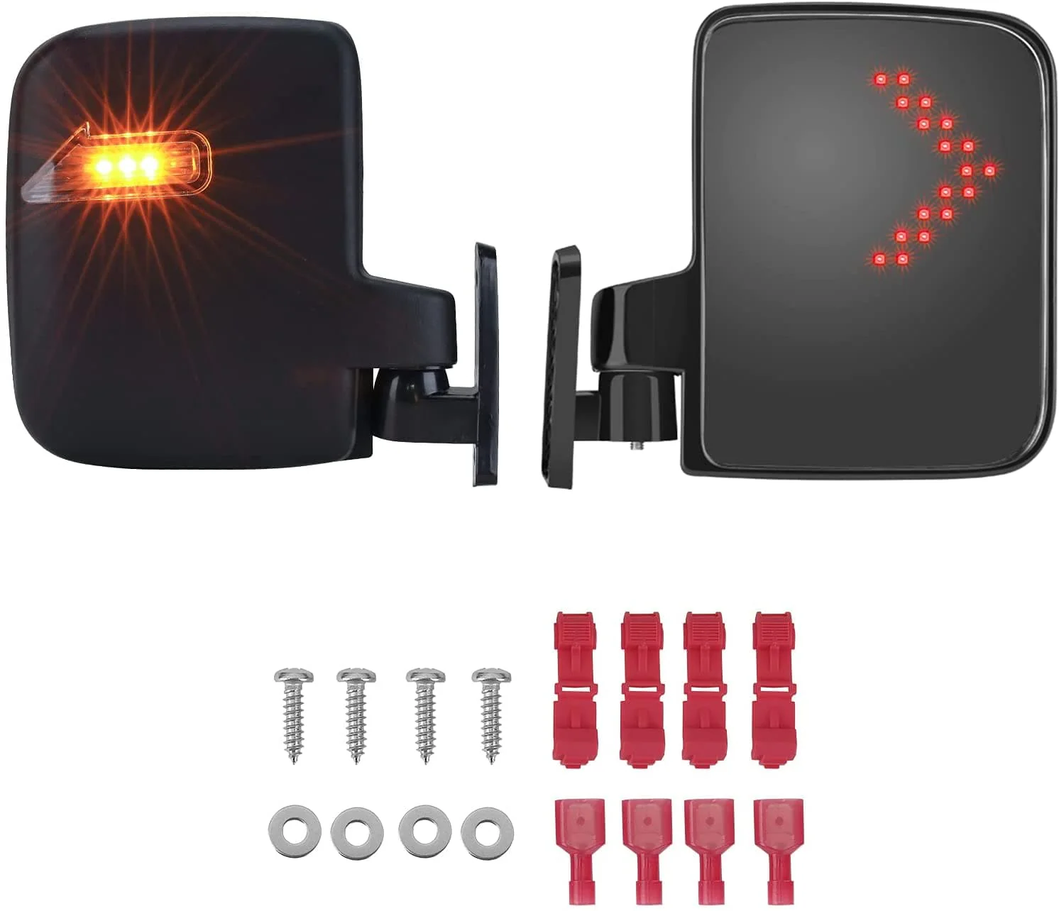 Golf Cart Side Mirror with LED Turn Signal Light - Image 5
