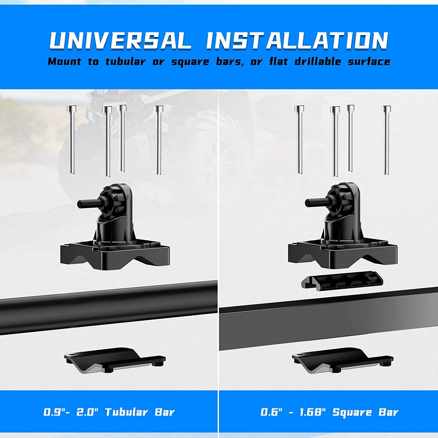 ATV Gun Holder Bow Rack Grips with Rubber Straps for Hunting - Image 4