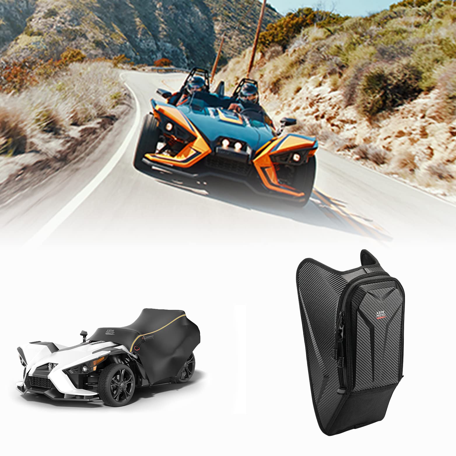 Half Cover Cockpit Cover & Center Console Bag for Slingshot - Image 10