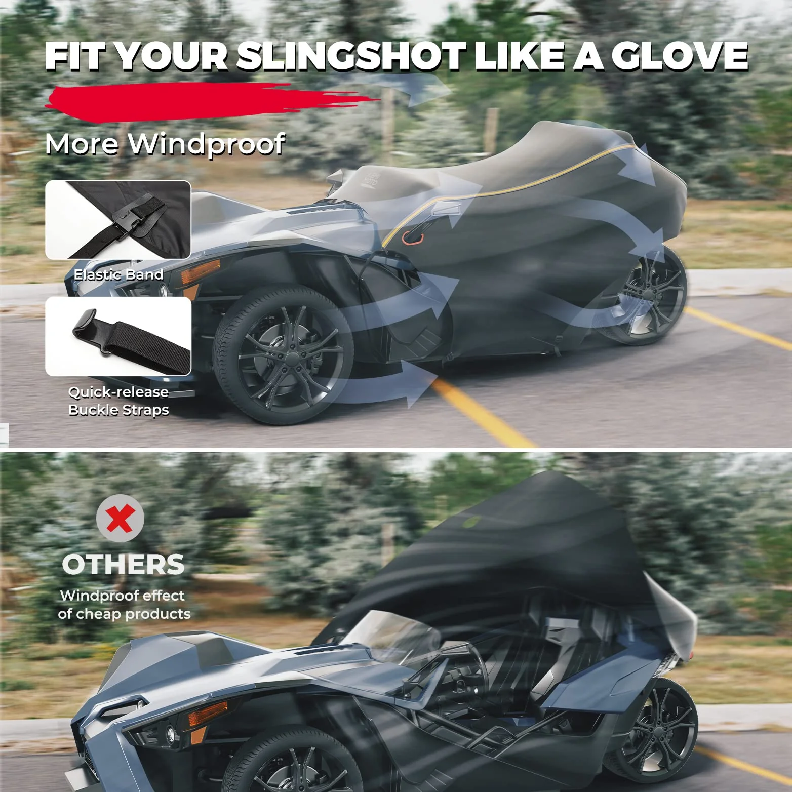Half Cover Cockpit Cover for Polaris Slingshot S/R/SL/SLR/GT - Image 5