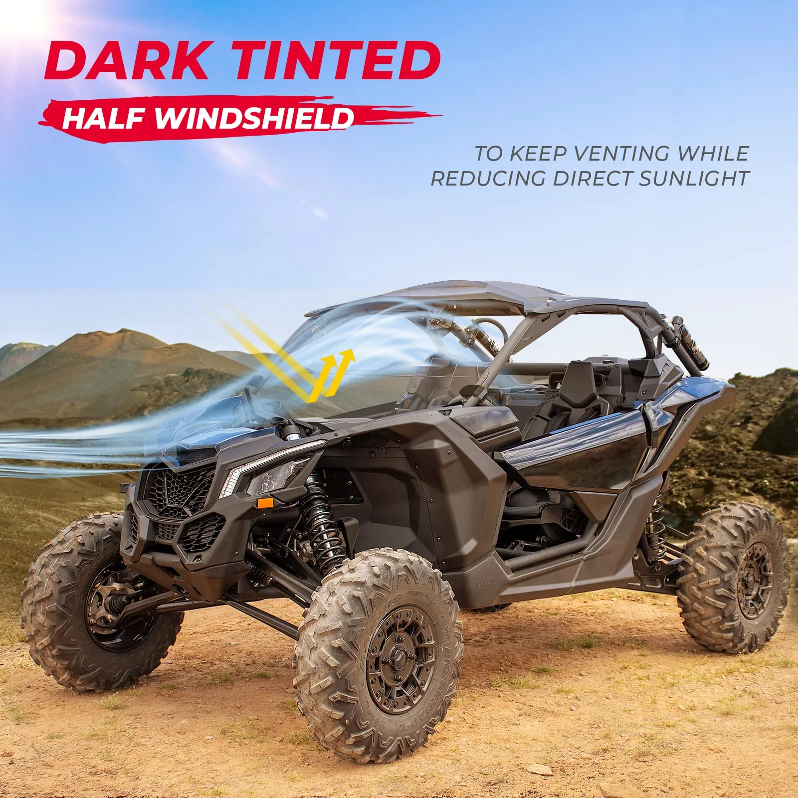 Front Half Windshield for Can-Am Maverick X3 - Image 4