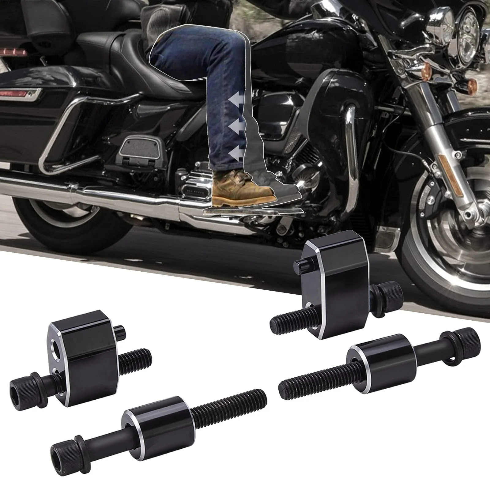 Driver Floorboard Extenders Kit For Harley - Image 3