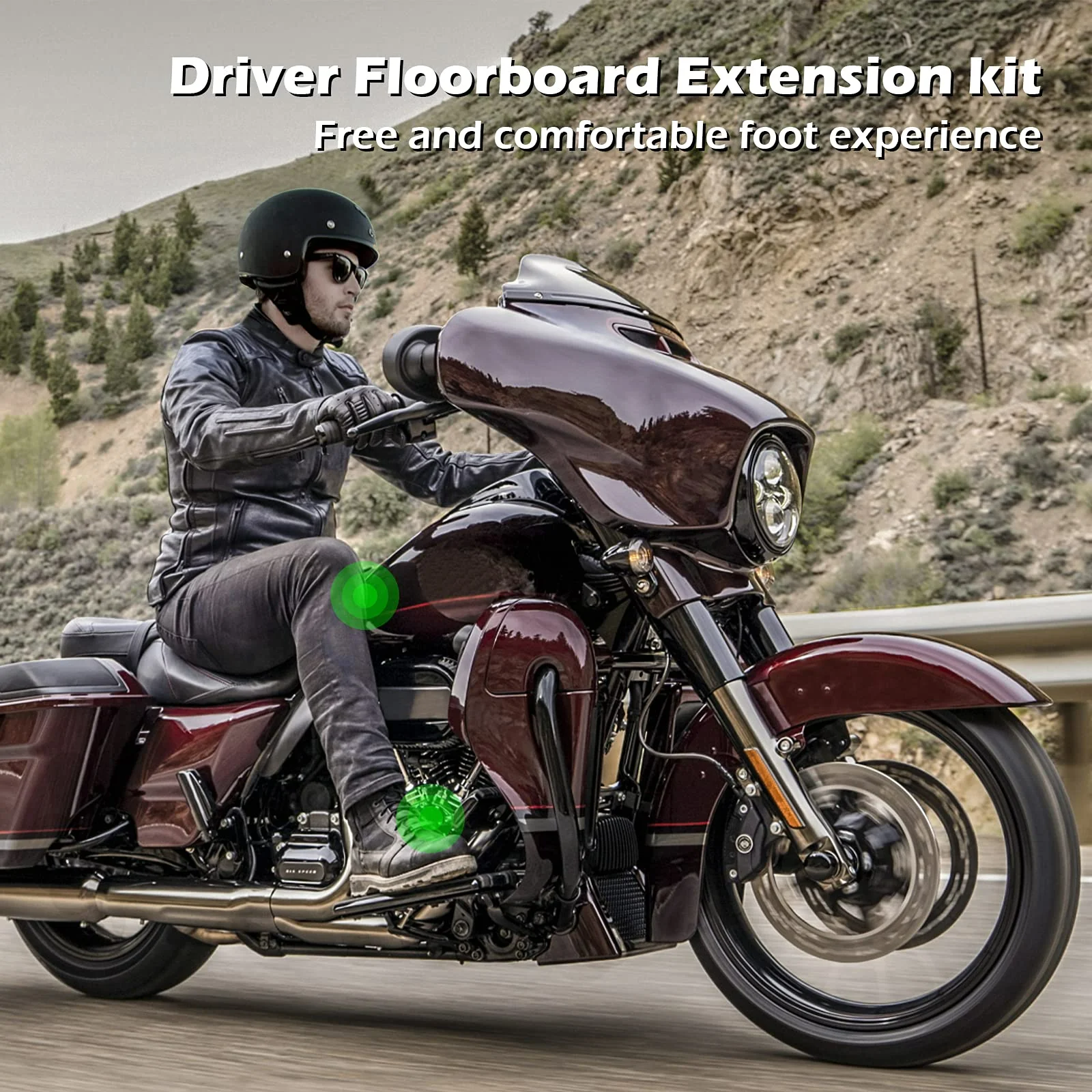 Driver Floorboard Extenders Kit For Harley - Image 7