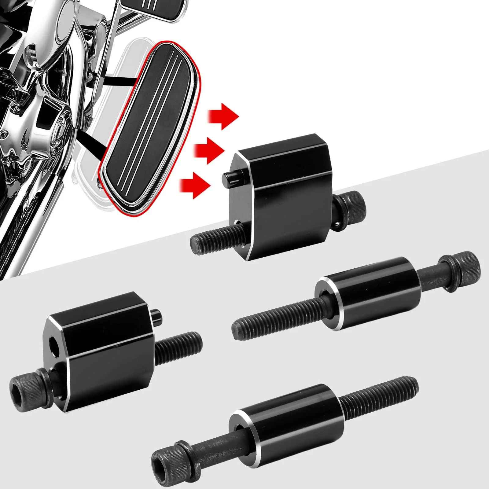 Driver Floorboard Extenders Kit For Harley - Image 8