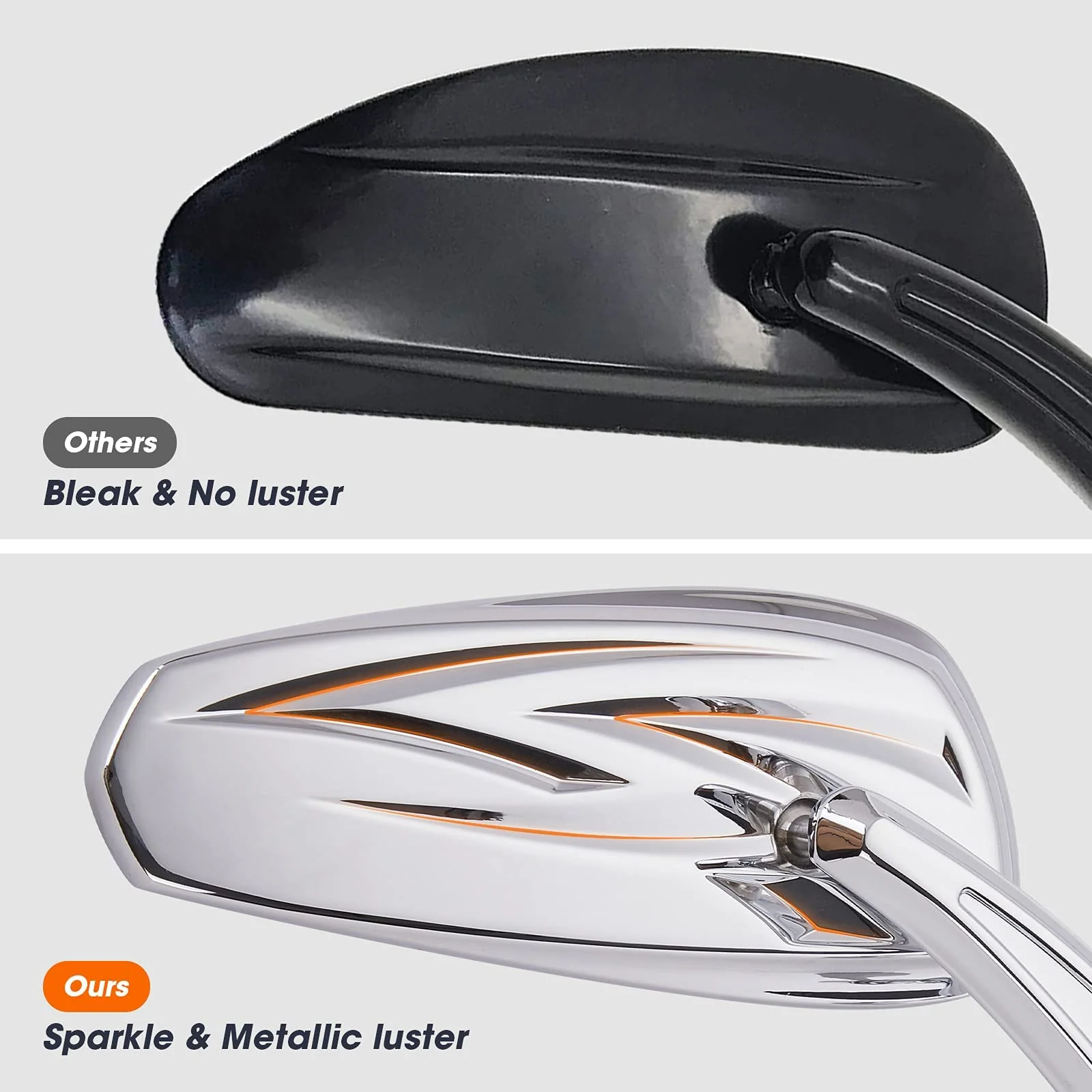 Long Stem Rear View Mirrors for Harley - Image 4
