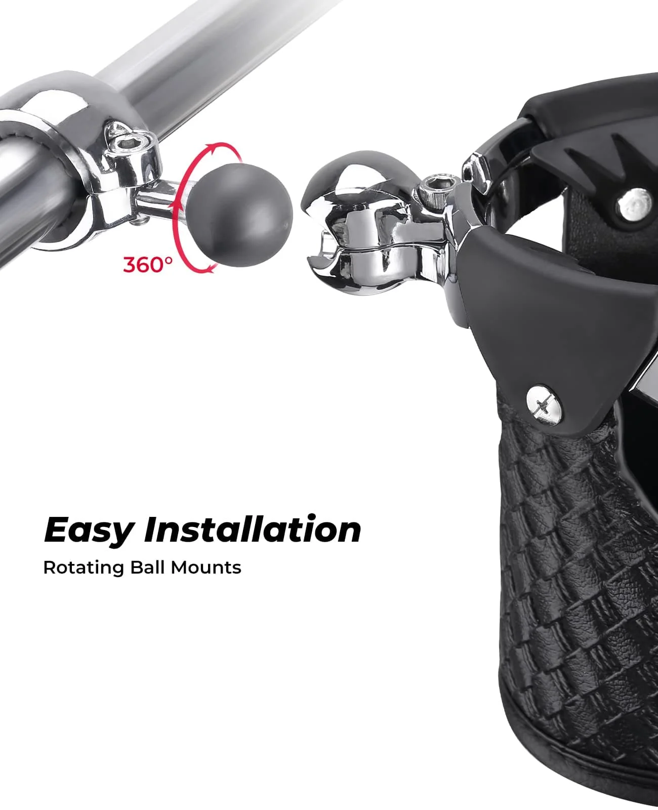 Motorcycle Handlebar Leather Cup Holders for Harley - Image 4