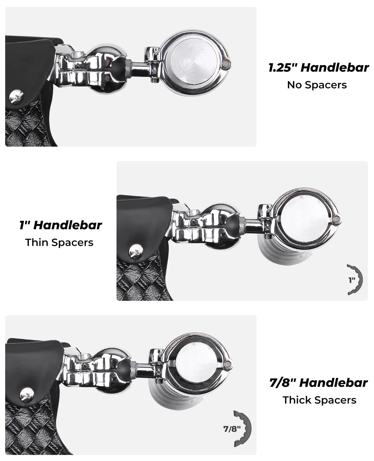 Motorcycle Handlebar Leather Cup Holders for Harley - Image 5