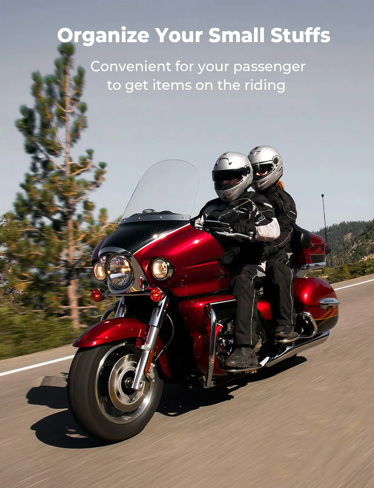 Motorcycle Rider Backrest Organizer Kit for Road Glide Touring Softail - Image 6