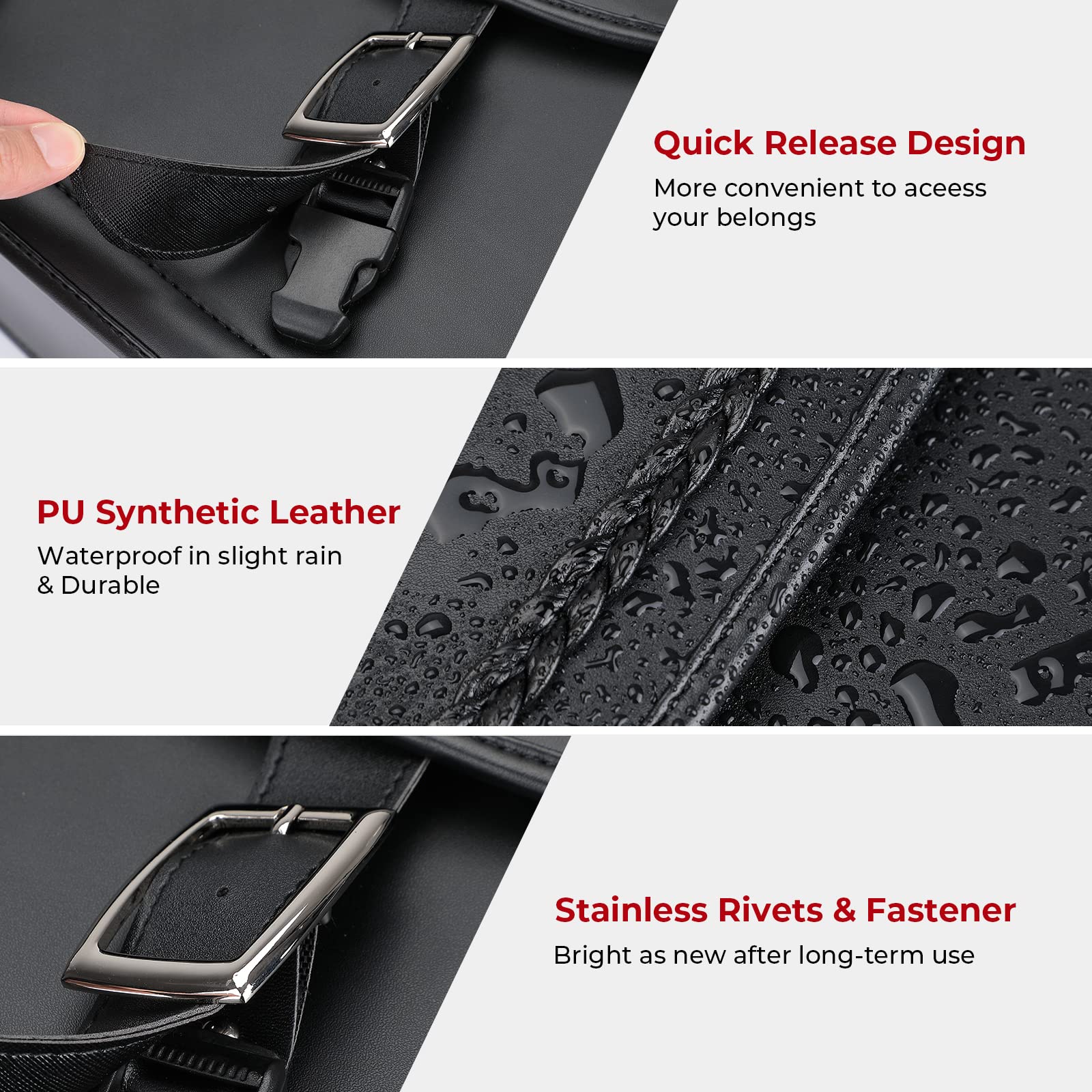 Motorcycle Synthetic Leather Saddlebags for Harley - Image 3