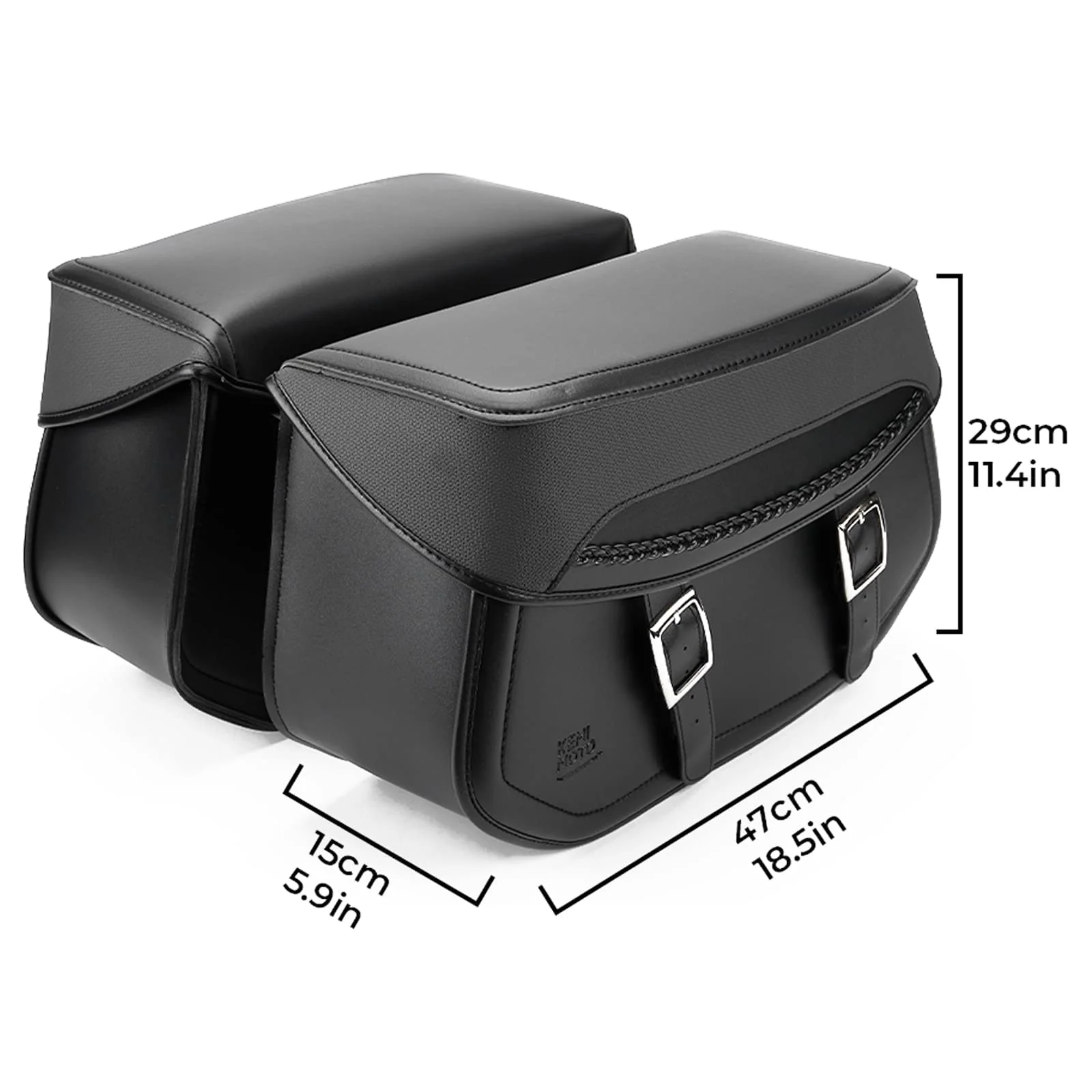 Motorcycle Synthetic Leather Saddlebags for Harley - Image 7