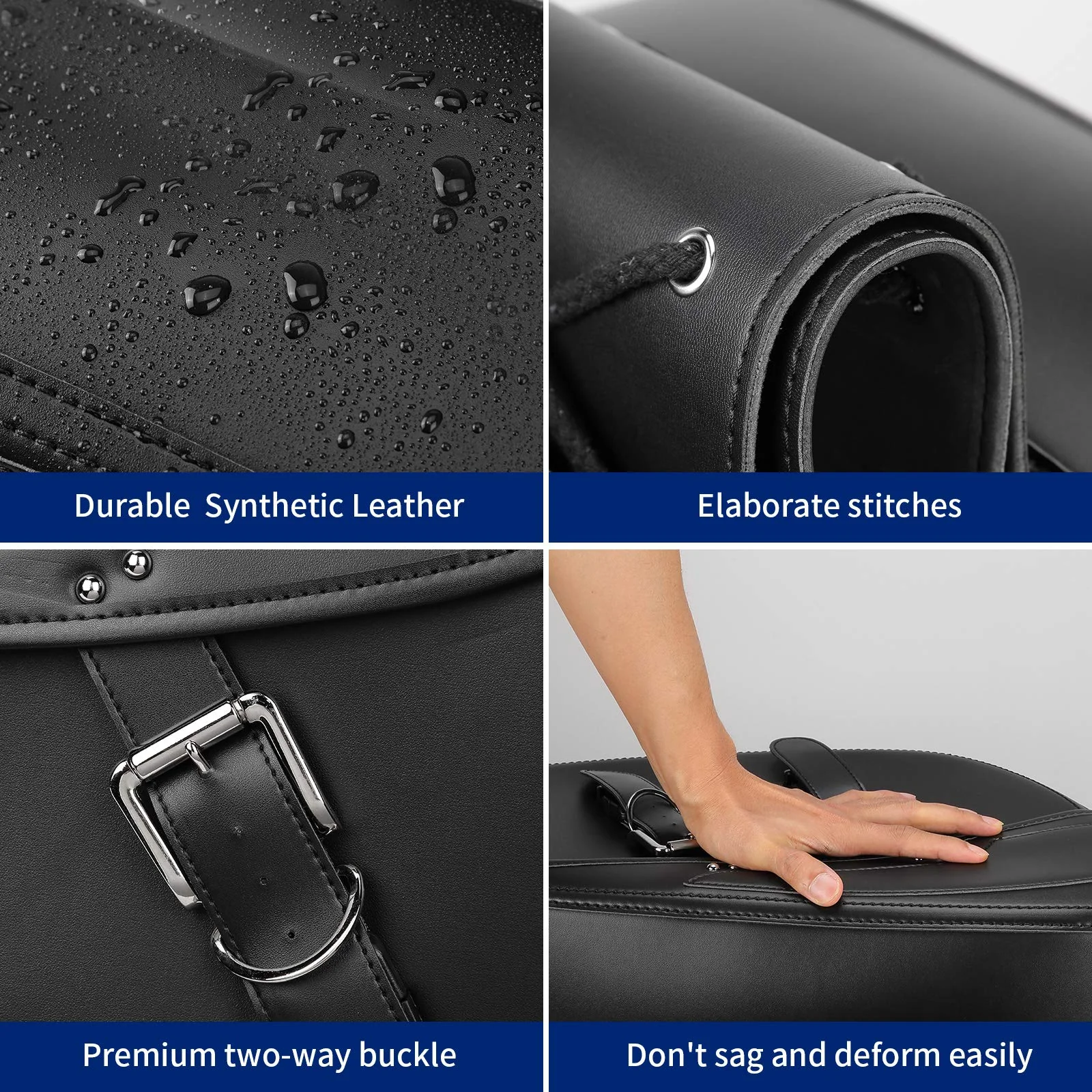 34L Motorcycle Synthetic Leather Saddlebag for Harley - Image 6