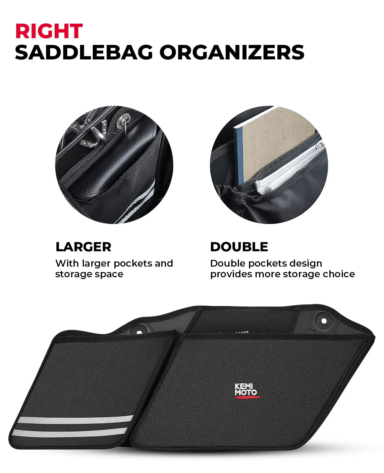 Saddlebag Organizers 2 Pack for Harley - Image 5
