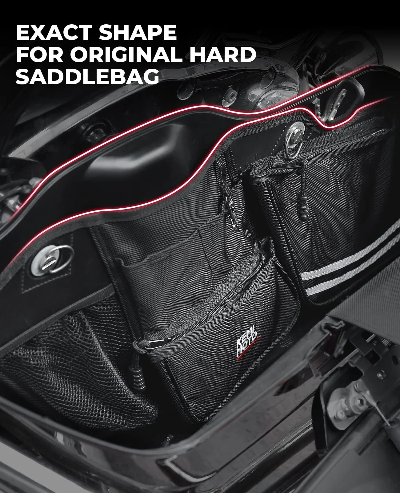 Saddlebag Organizers 2 Pack for Harley - Image 6