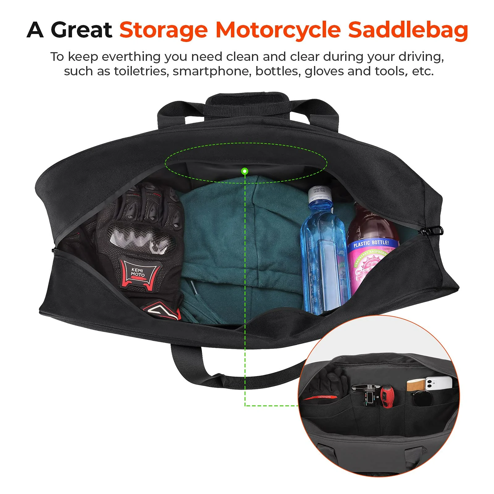 Motorcycle Saddlebag Liner Bag for Touring Models Street Glide Road - Image 4