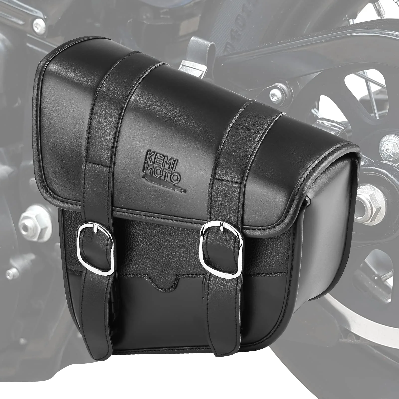 Synthetic Leather Swing Arm Bags Left Side for Harley - Image 8