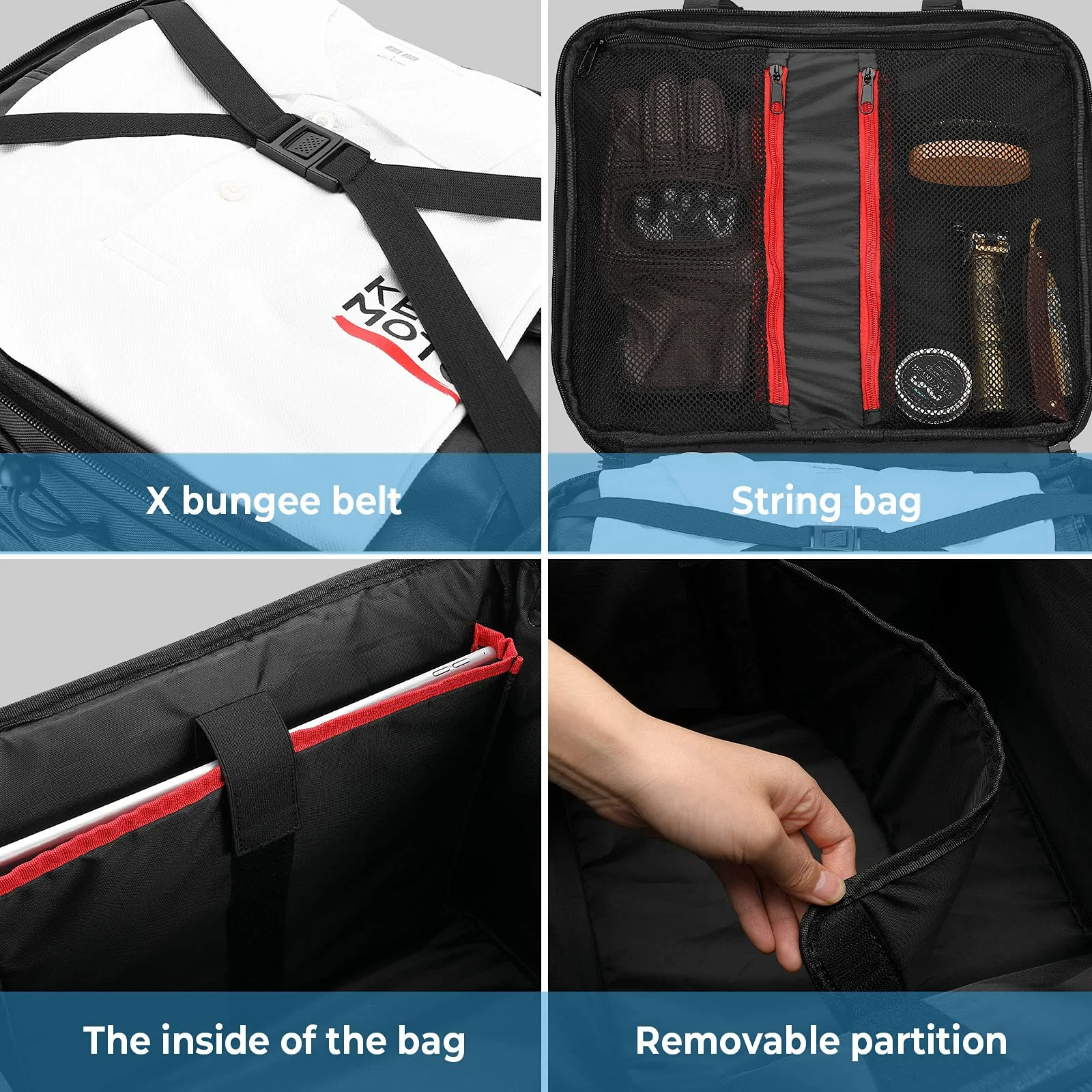 Travel Luggage Tail Bag for Sportster, Dyna, Softail, Road King, Road Glide - Image 5