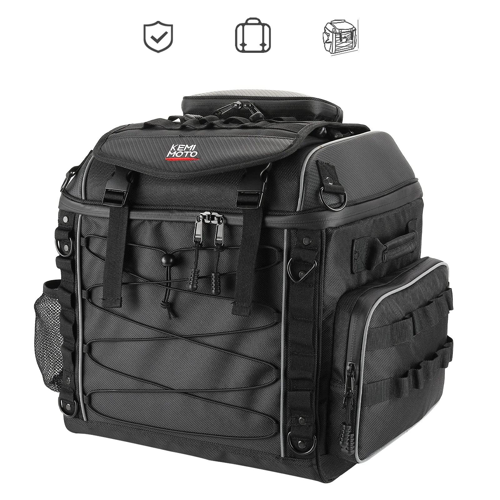 Travel Luggage Tail Bag for Sportster, Dyna, Softail, Road King, Road Glide - Image 6
