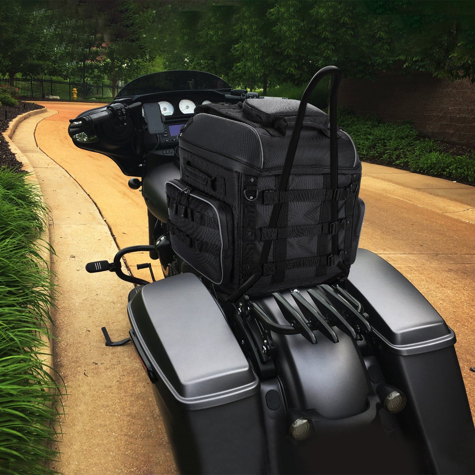 Travel Luggage Tail Bag for Sportster, Dyna, Softail, Road King, Road Glide - Image 7