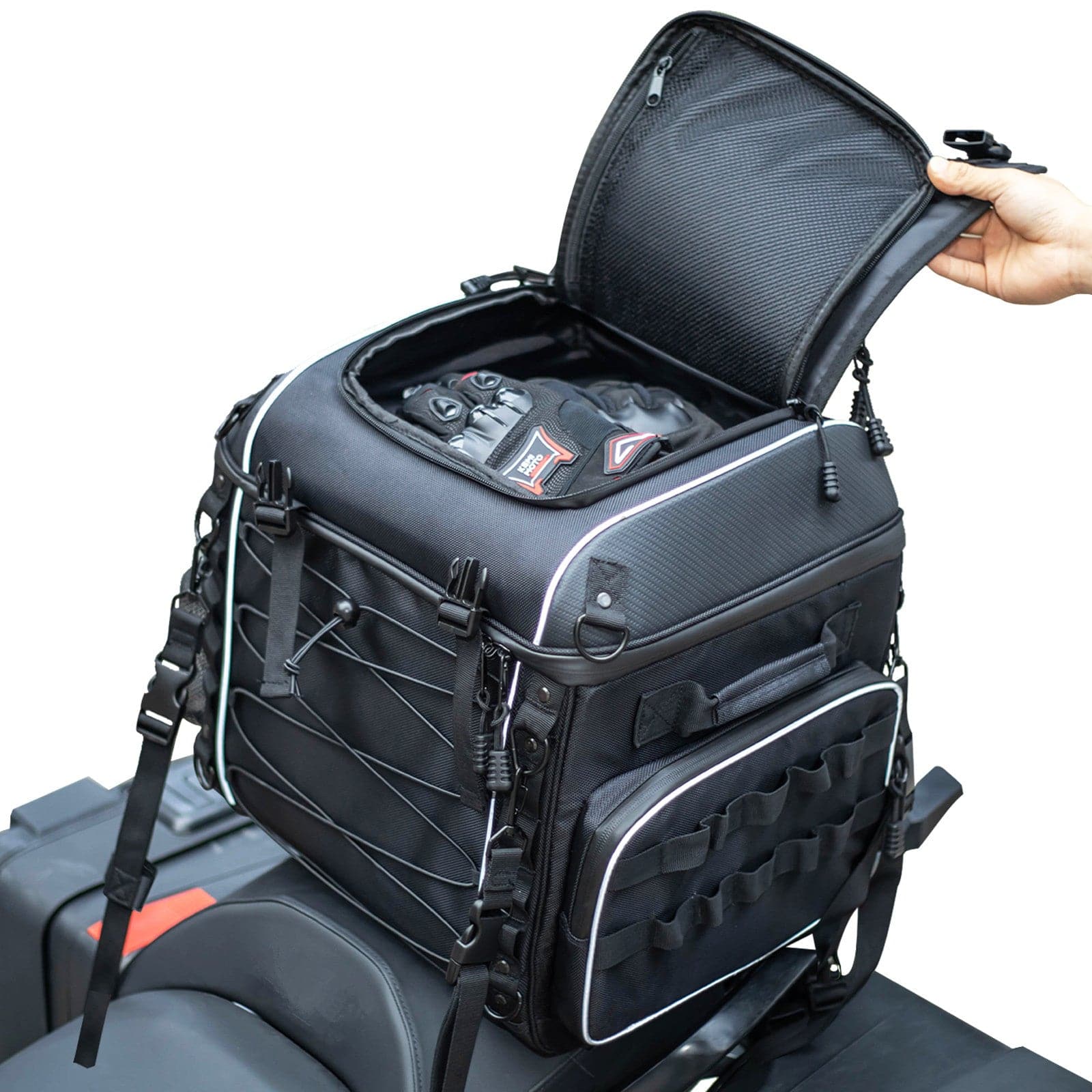 Travel Luggage Tail Bag for Sportster, Dyna, Softail, Road King, Road Glide - Image 8