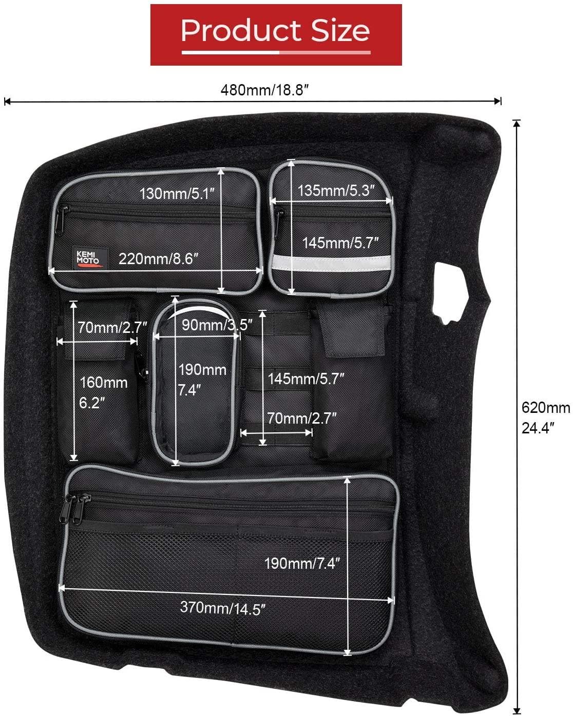 Tour Pack Lid Organizer for Electra Glide Street Glide Touring - Image 6