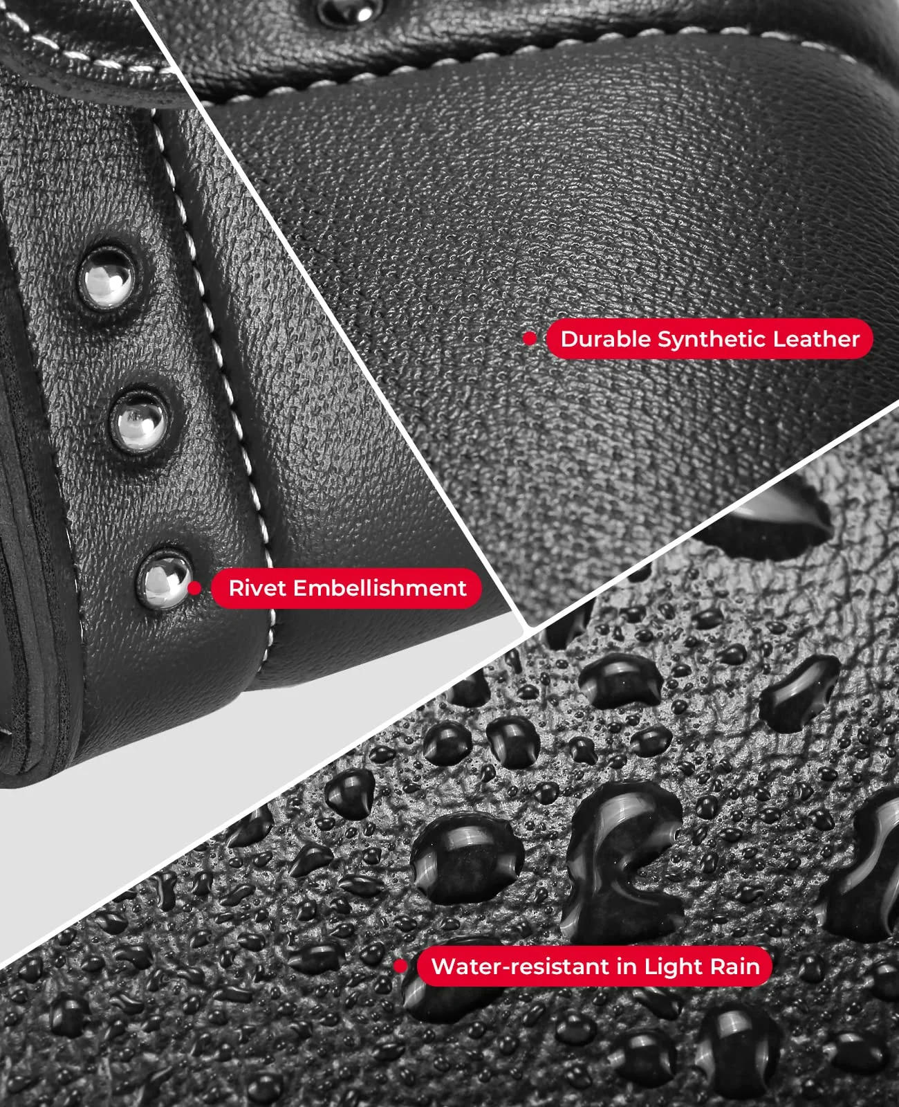 Motorcycle Windshield Bag Windscreen Studded Pouch for Road King - Image 4