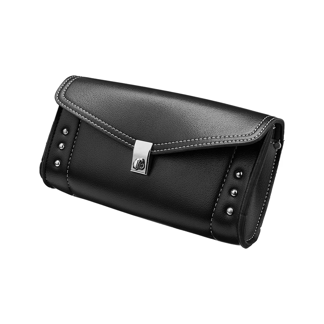 Motorcycle Windshield Bag Windscreen Studded Pouch for Road King - Image 9