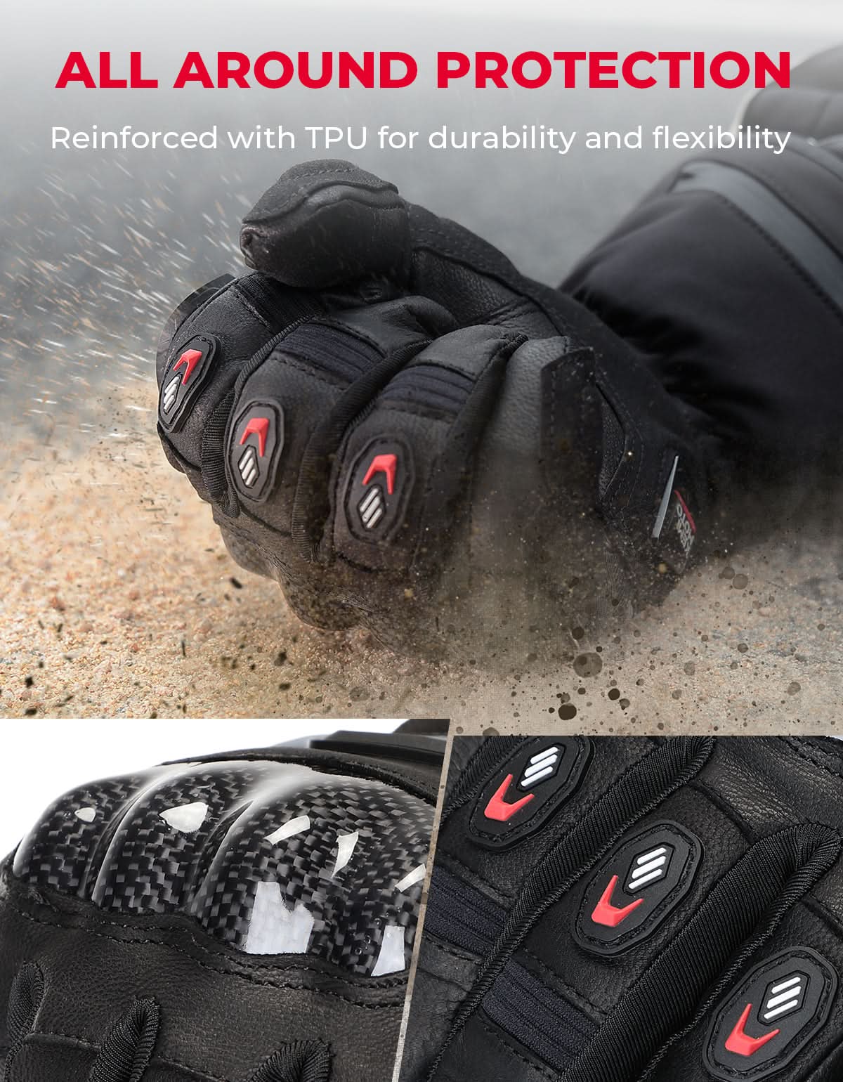 Heated Motorcycle Gloves Men Women 7.4V Battery Waterproof Touchscreen - Image 6