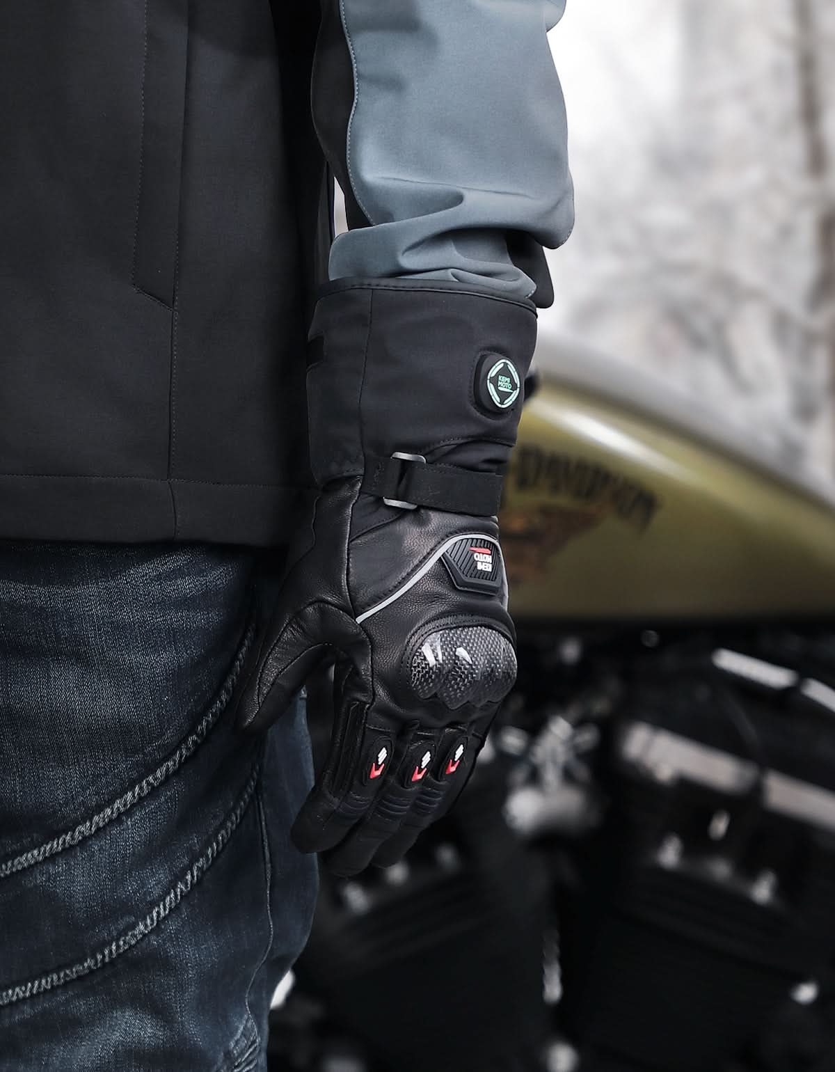 Heated Motorcycle Gloves Men Women 7.4V Battery Waterproof Touchscreen - Image 8