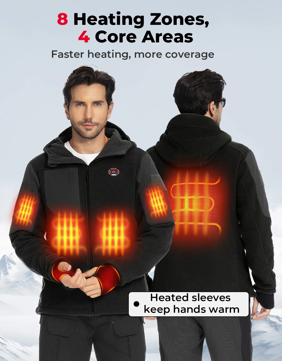 Heated Jacket with 12V 20000mAh Battery Pack - Image 3
