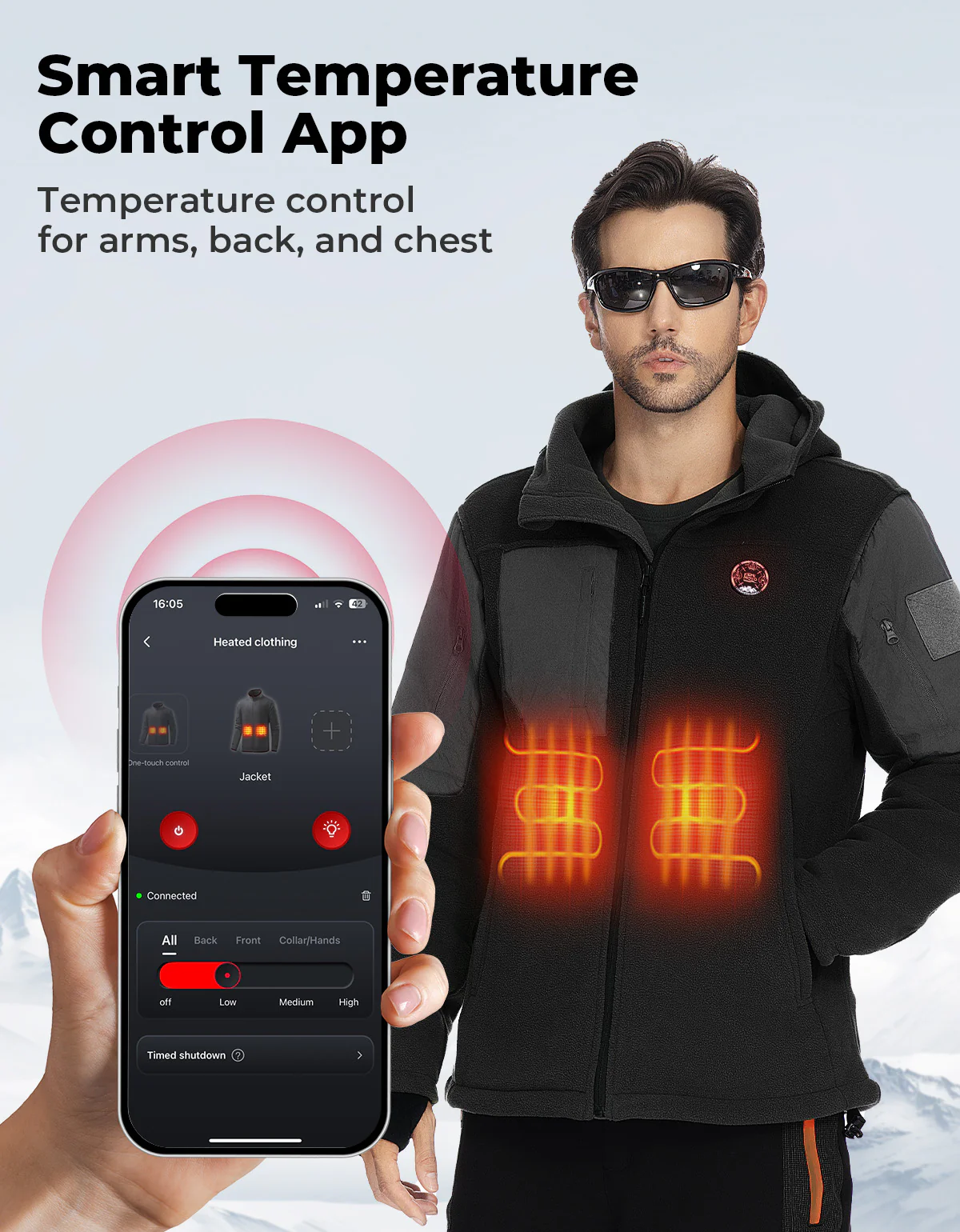 Heated Jacket with 12V 20000mAh Battery Pack - Image 4