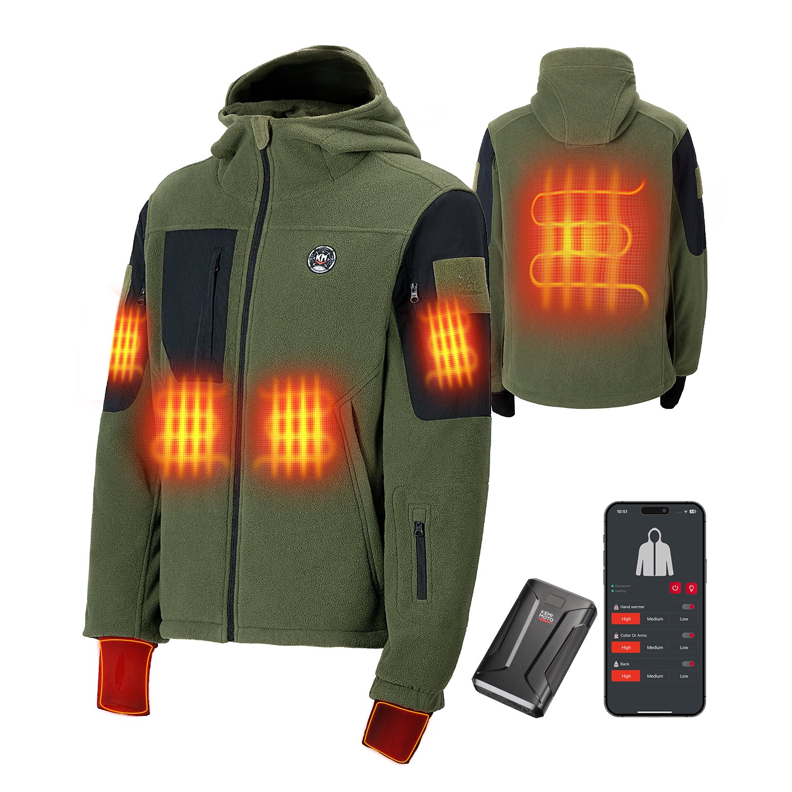 Heated Jacket with 12V 20000mAh Battery Pack - Image 8