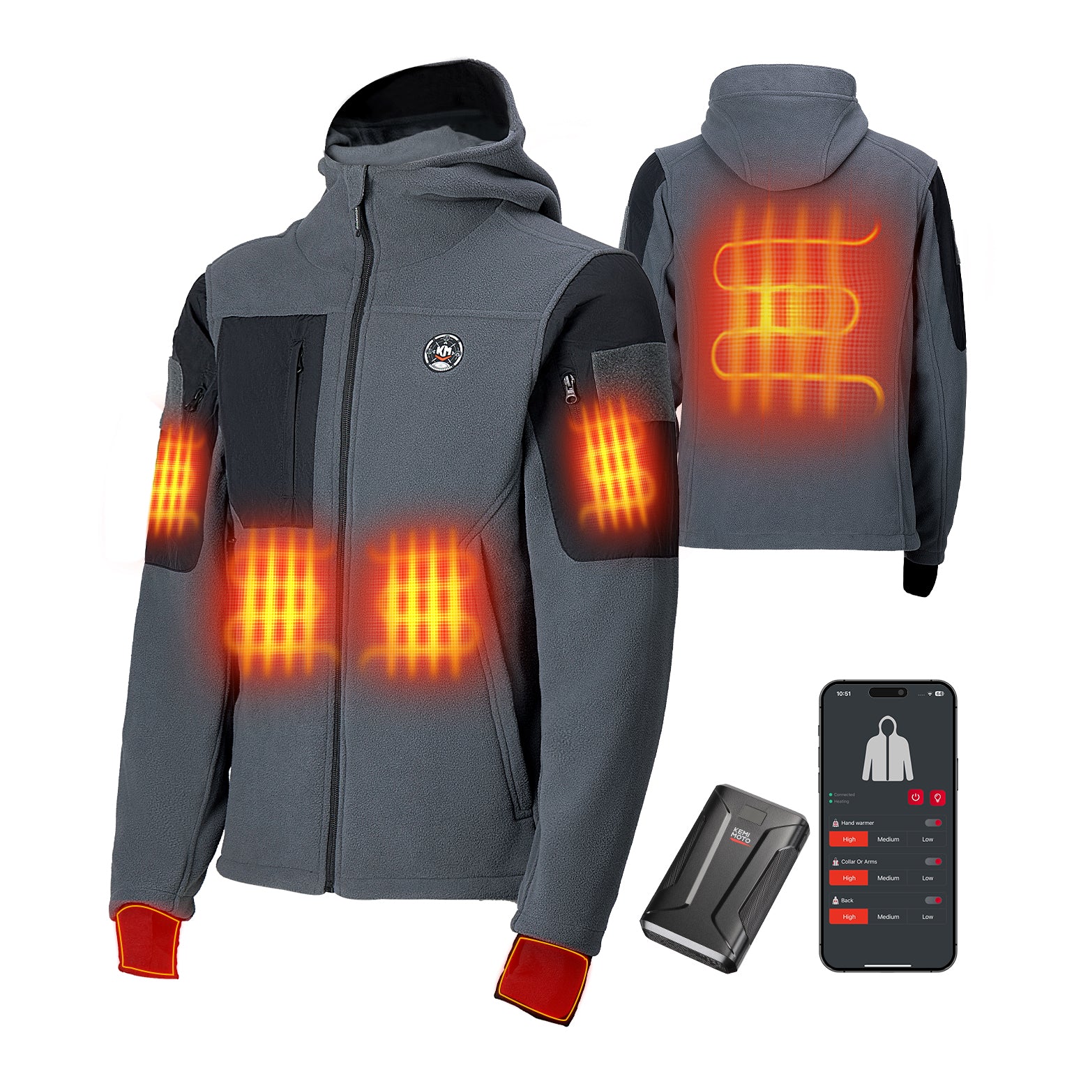Heated Jacket with 12V 20000mAh Battery Pack - Image 9