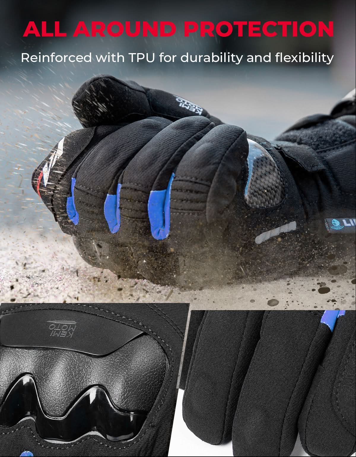 Heated Motorcycle Gloves 2025 with Protective Shields and Battery - Image 14