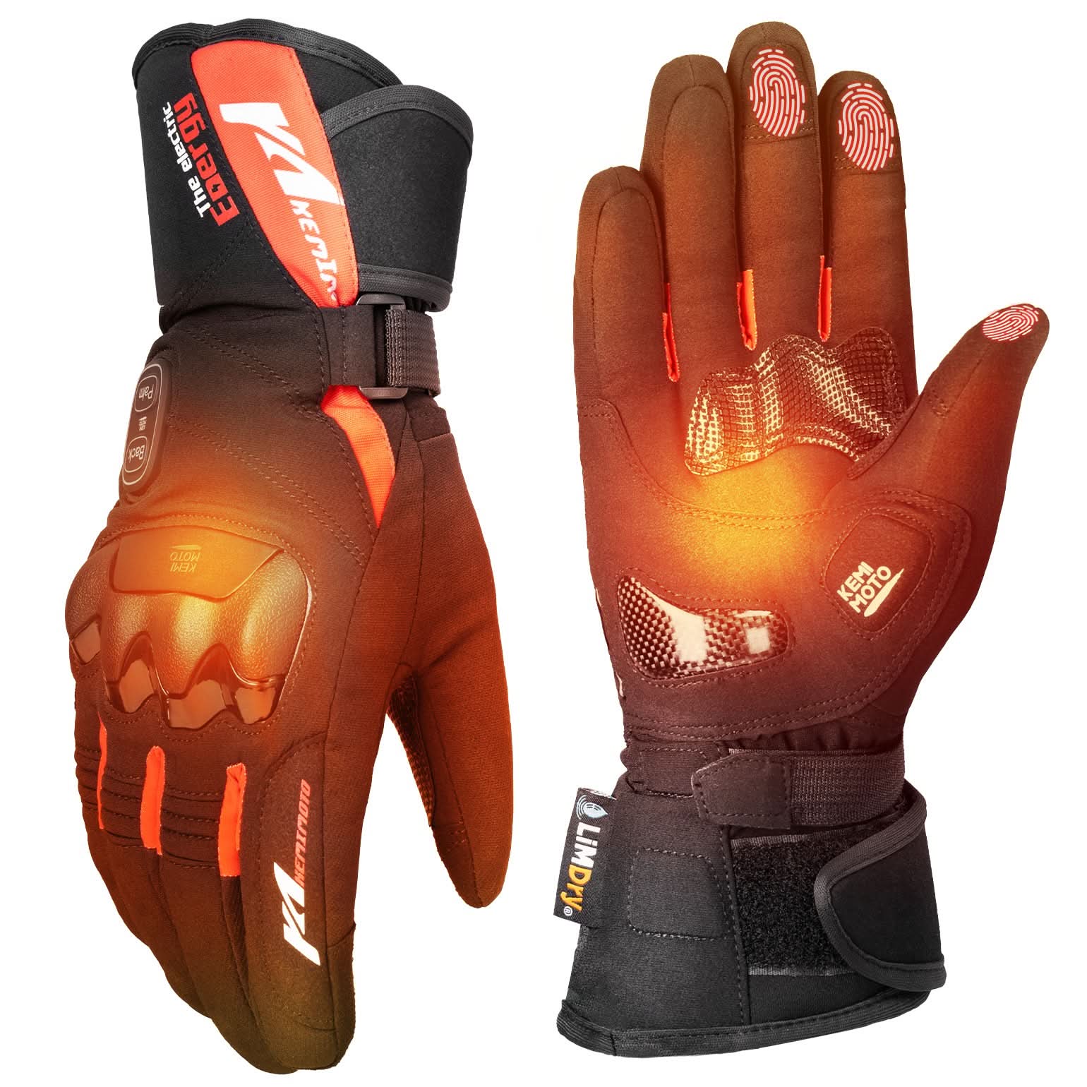 Heated Motorcycle Gloves 2025 with Protective Shields and Battery - Image 17