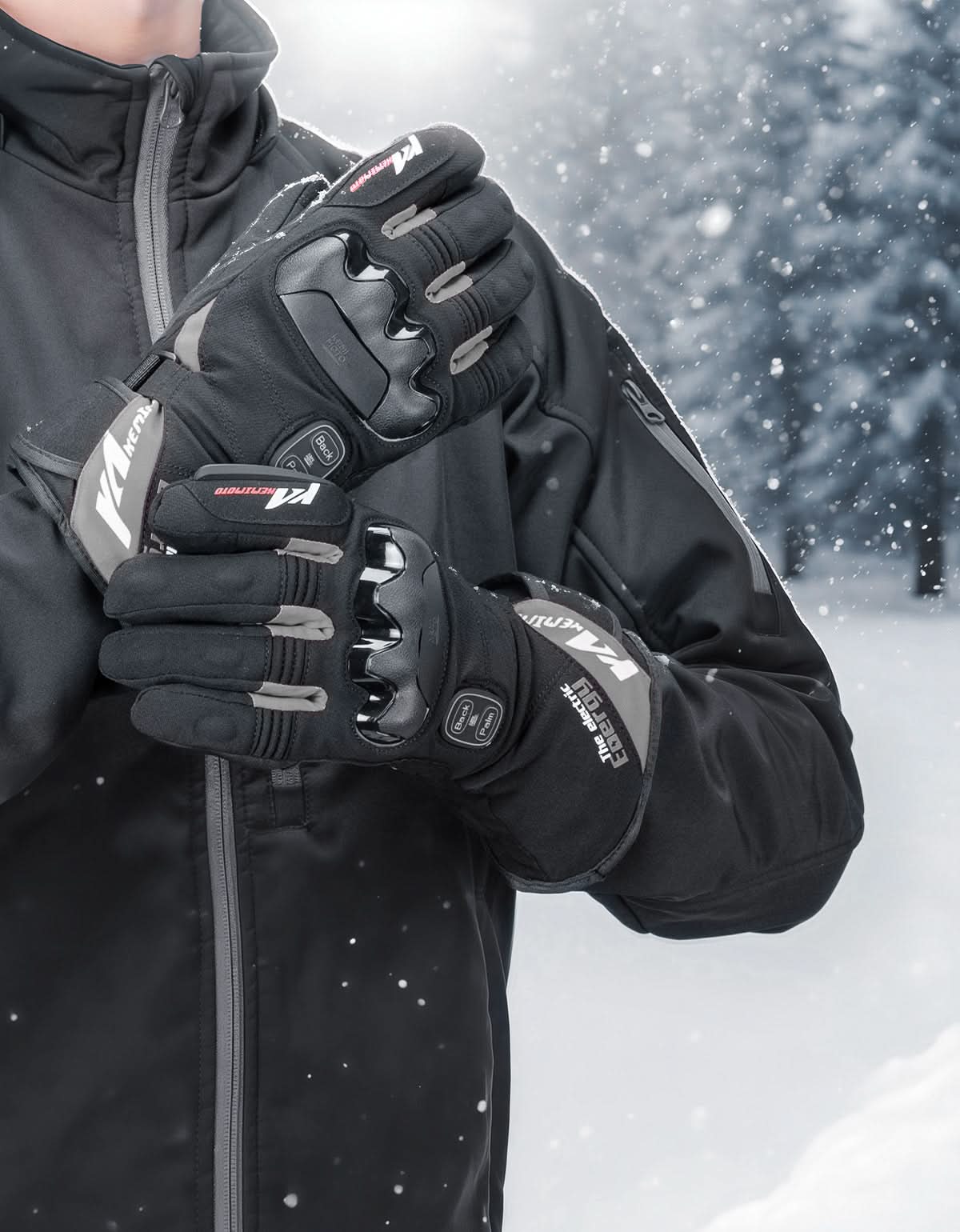 Heated Motorcycle Gloves 2025 with Protective Shields and Battery - Image 9