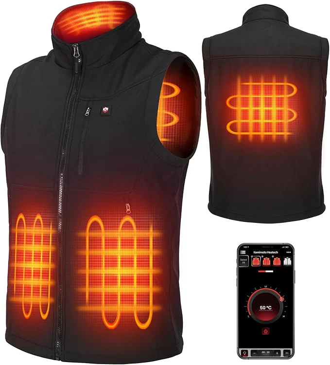 Men's Heated Vest by APP Temp Control for Skiing Hiking Hunting - Image 10