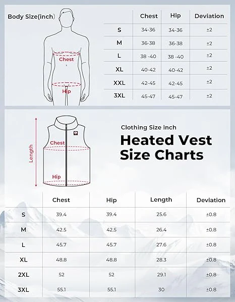 Men's Heated Vest by APP Temp Control for Skiing Hiking Hunting - Image 5