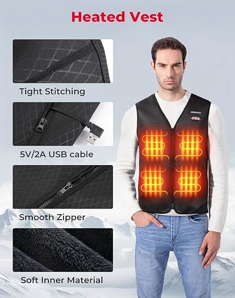 Heated Vest for Men & Women with Battery Pack Included - Image 13