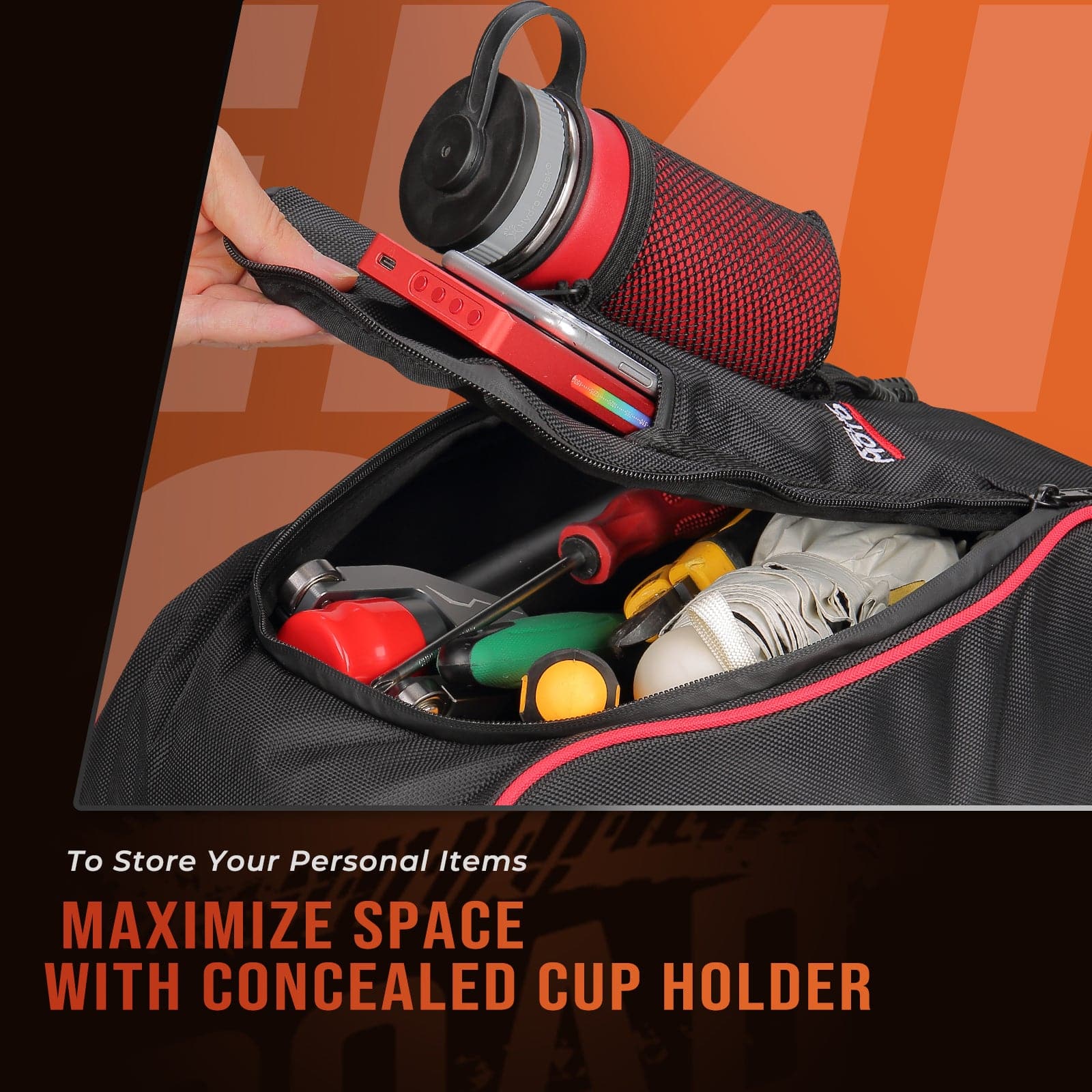 Heavy Duty Belts & Center Storage Bag For Can-Am Maverick X3 - Image 6