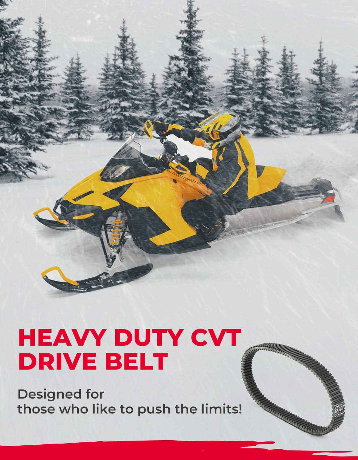 Heavy-Duty Snowmobile CVT Drive Belt for Ski-Doo 850 E-TEC, 900 ACE Turbo - Image 2