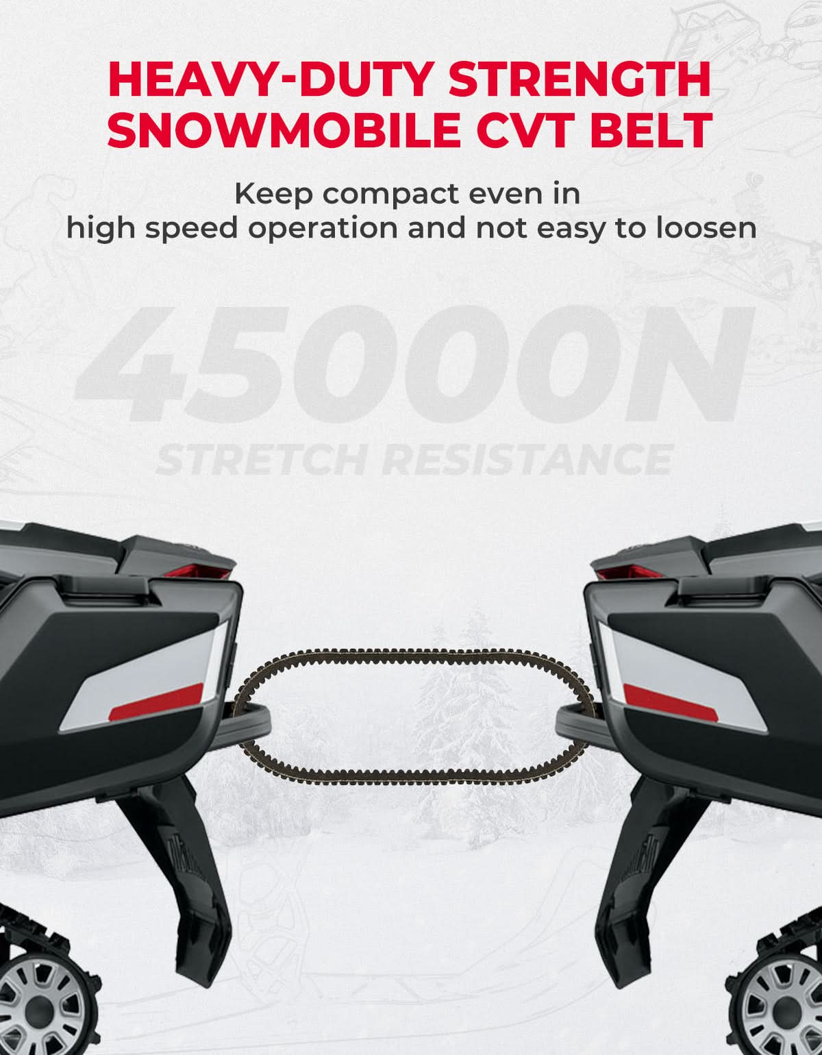 Heavy-Duty Snowmobile CVT Drive Belt for Ski-Doo 850 E-TEC, 900 ACE Turbo - Image 5